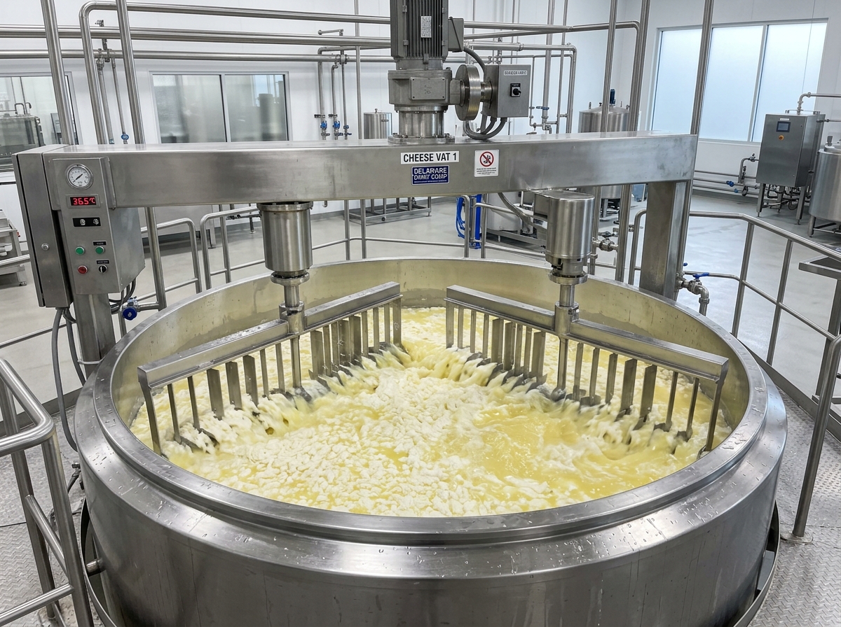 Commercial Cheese Making Vat with Motorized Agitators by NK Dairy