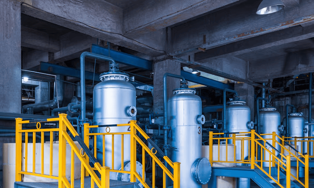 Industrial ETP Filtration Columns in Effluent Treatment Plant