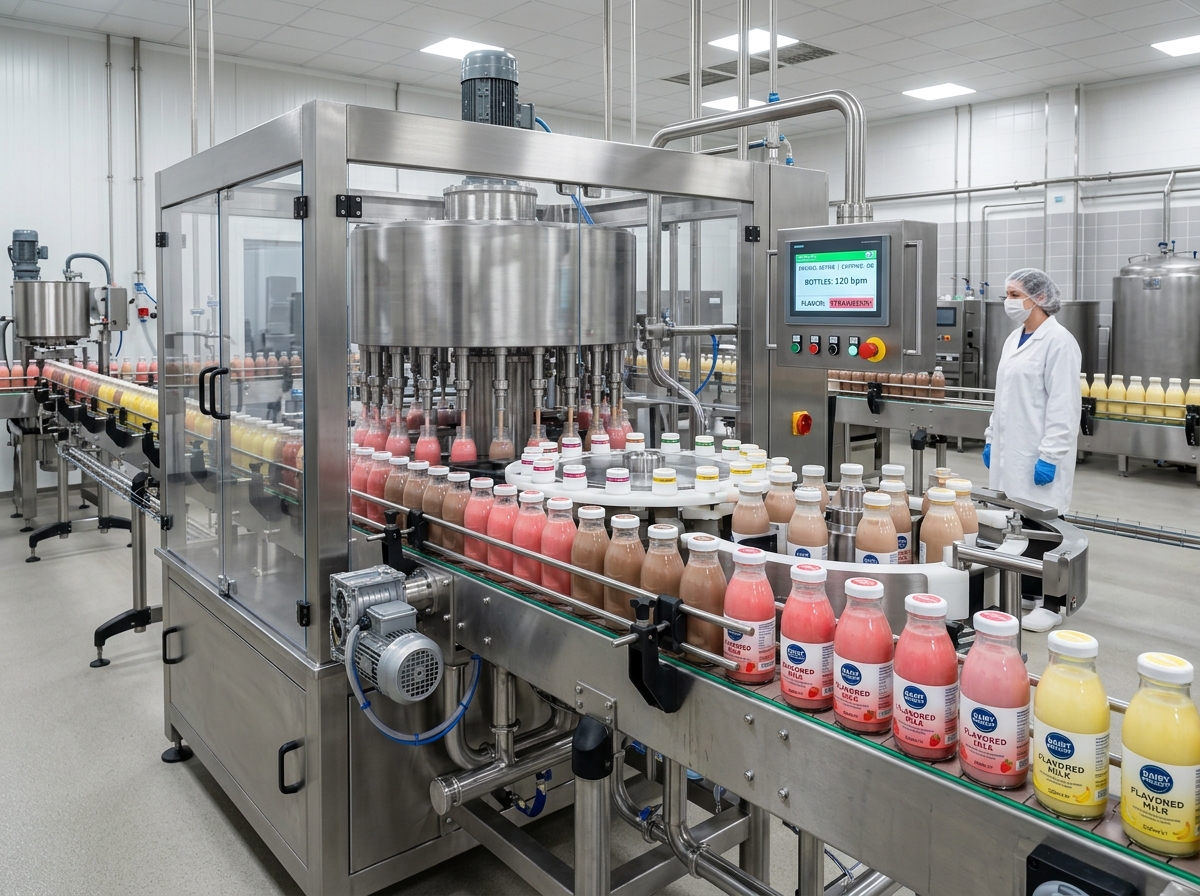 Flavored Milk Plant Packaging and Bottling Machines