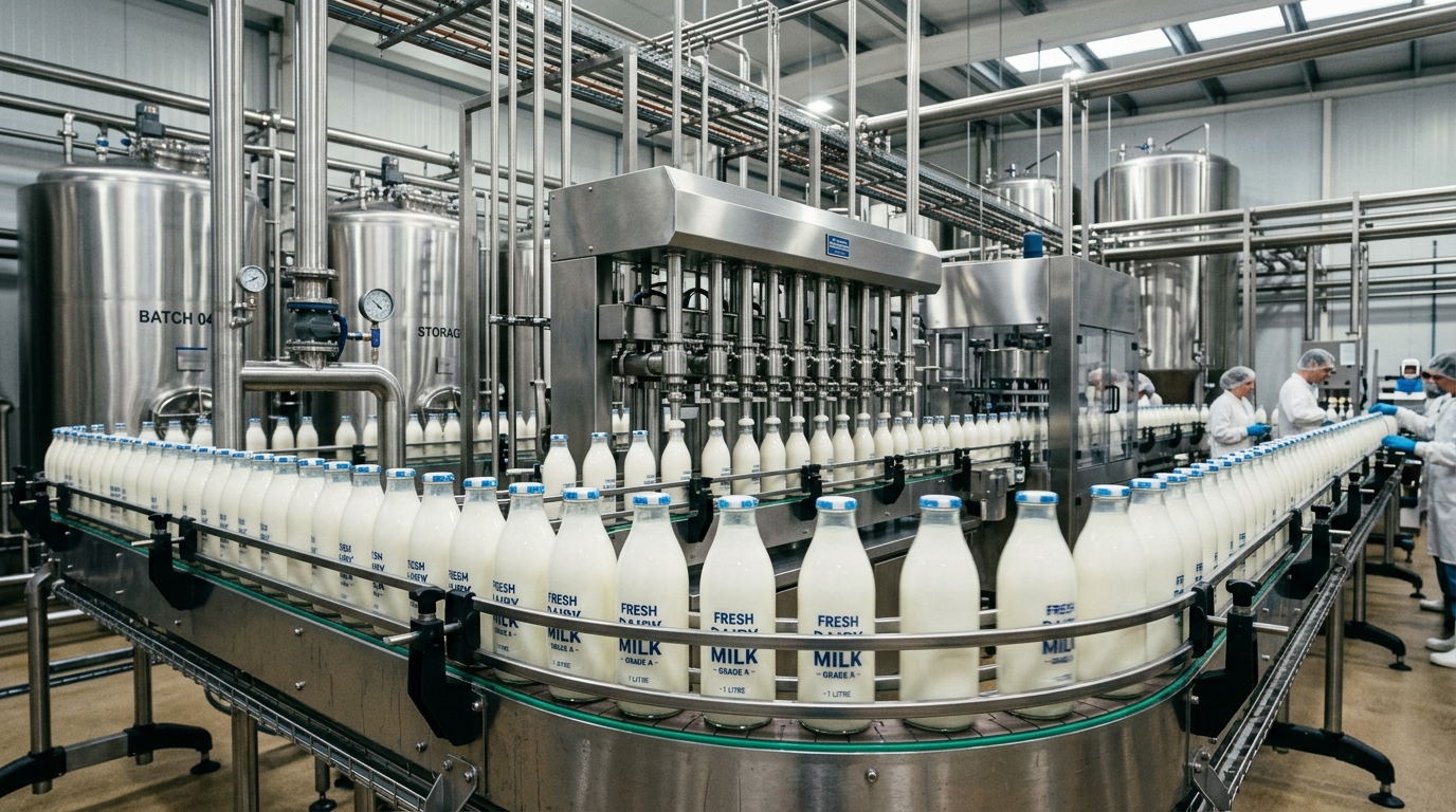 HTST Continuous Milk Processing Line by NK Dairy