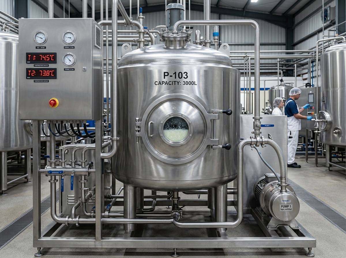 Vacuum Pasteurizer Vessel and Milk Processing Tank