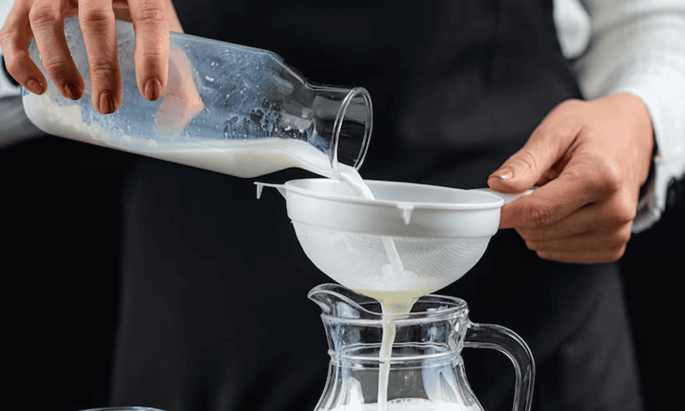 Fresh Oat Milk Straining and Filtration Process