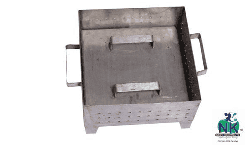 Stainless steel cheese or butter mold press for dairy processing