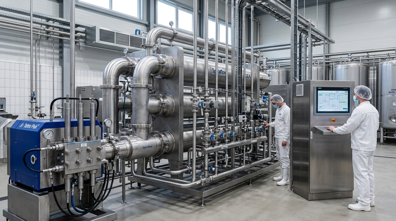 Ultra High Temperature UHT Milk Processing Plant with Tubular Sterilizer by NK Dairy Equipments